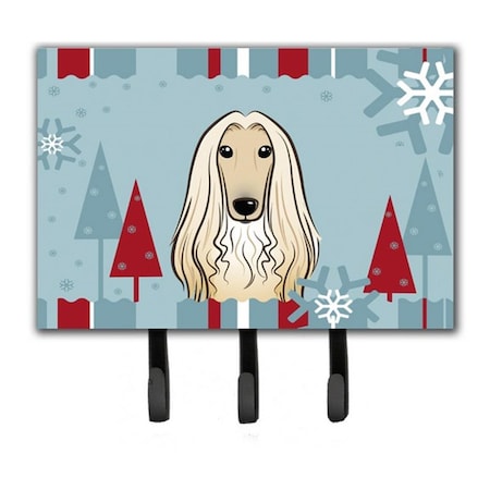 Jensendistributionservices Winter Holiday Afghan Hound Leash & Key Holder MI2103671